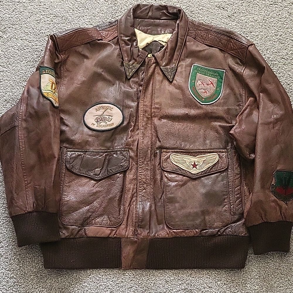 Vintage Learsi Men Leather Jacket - Medium
